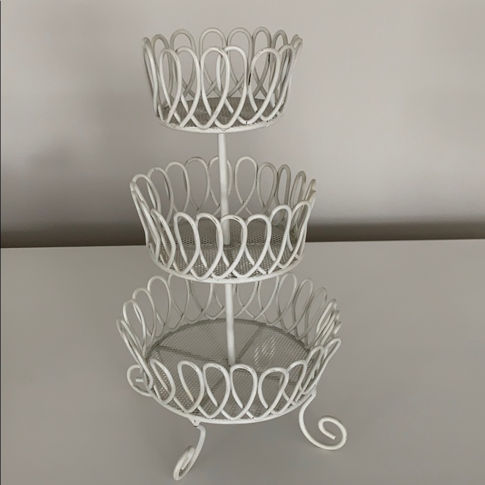 Antique white jewelry holder